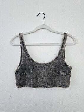 Zara Faded Grnge And Punk Crop Tank Top Women's Size M